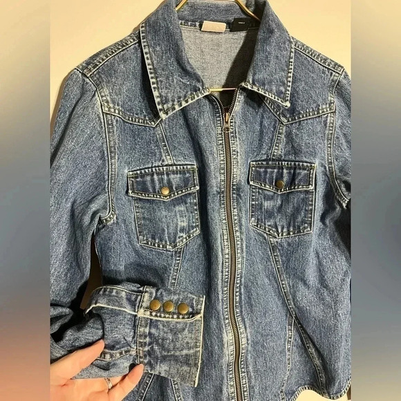 Vintage Arizona Jeans Zip-up Jean Jacket - Picture 3 of 6
